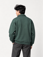 DROPLINE Essential Quarter-Zip — Green