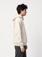 DROPLINE Oversized Graphic Hoodie — Beige