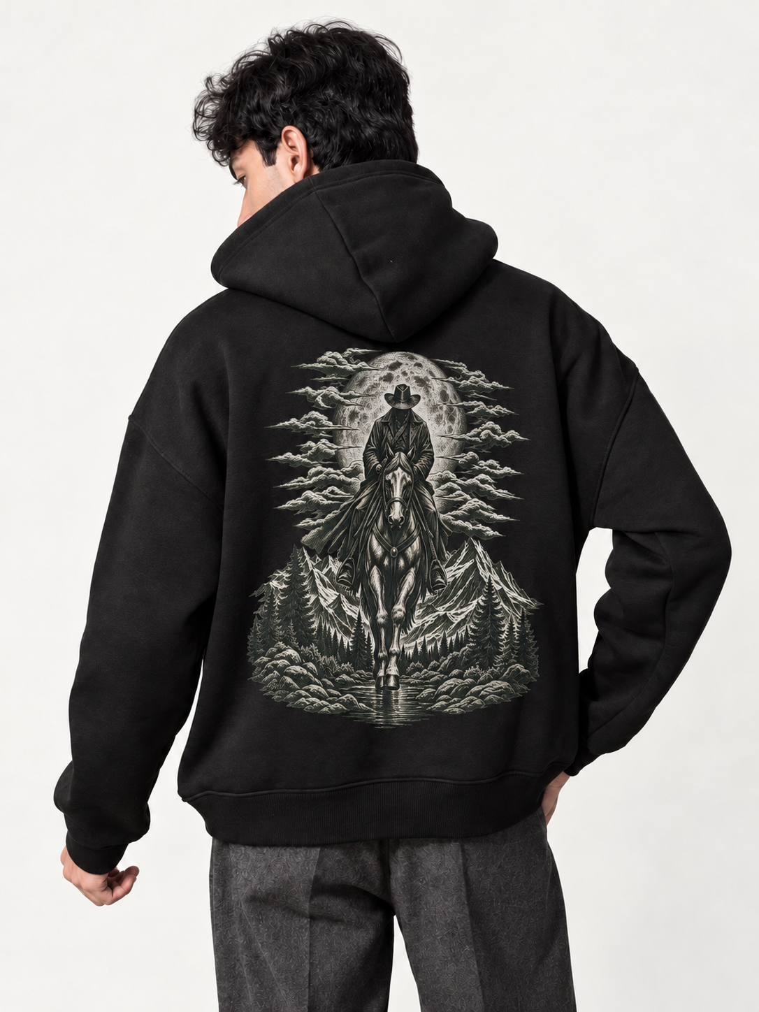 DROPLINE Graphic Hoodie  Black