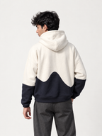 DROPLINE Double Panel Hoodie — Blue & Beige