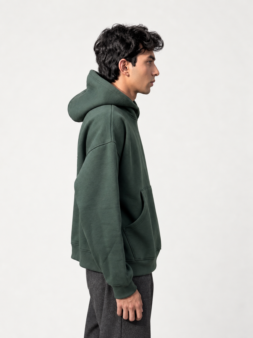 DROPLINE Oversized Graphic Hoodie Green